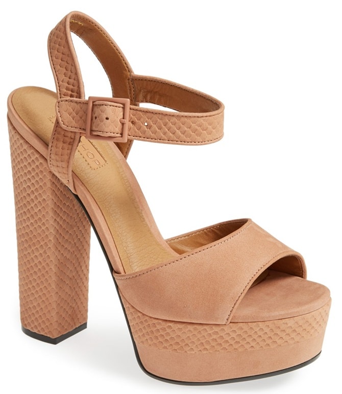 Topshop Lopez Ankle-Strap Platform Sandals