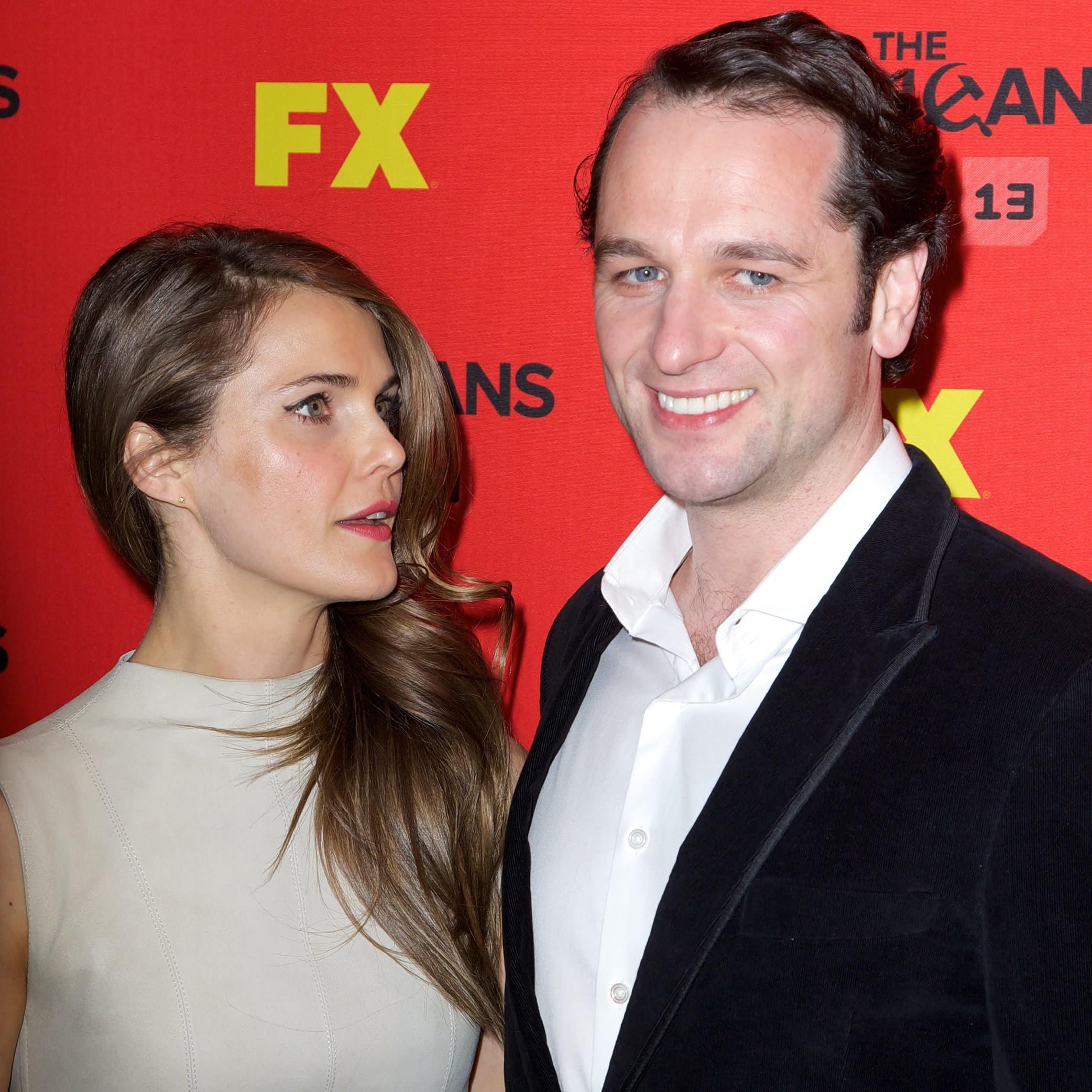 Keri Russell and Matthew Rhys attend the premiere of FX's The Americans, where they first sparked a romance that later blossomed into a real-life partnership