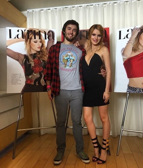 Bella Thorne posing with her brother at Latina Magazine's 30 Under 30 Party at Mondrian Los Angeles on November 13, 2014 - posted on Instagram on November 14, 2014