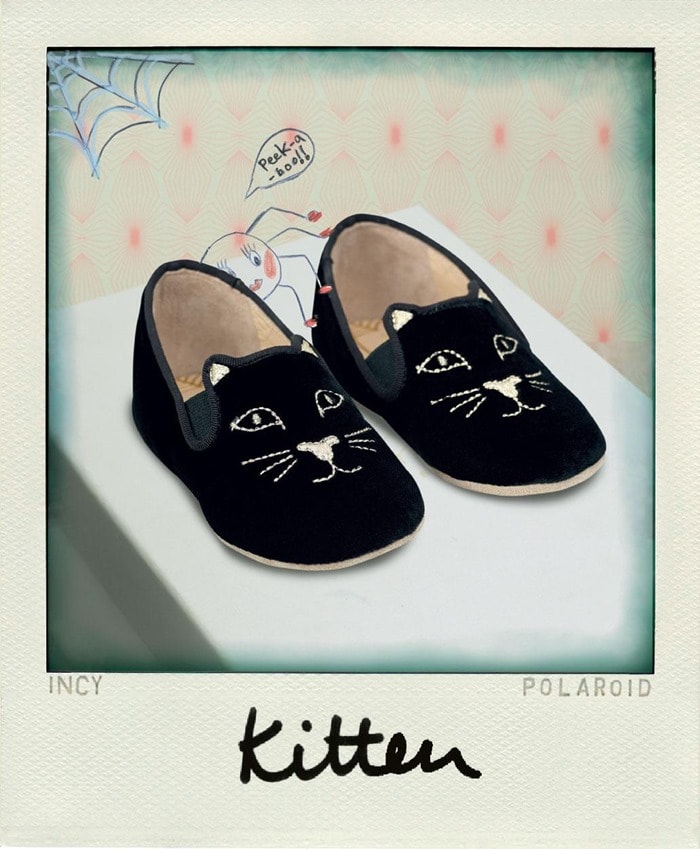 Charlotte Olympia Black Incy Kitten Slippers