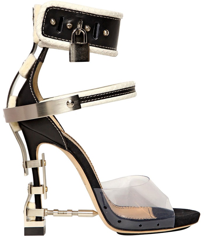 DSquared2 Leather, Elaphe, and PVC Sandals