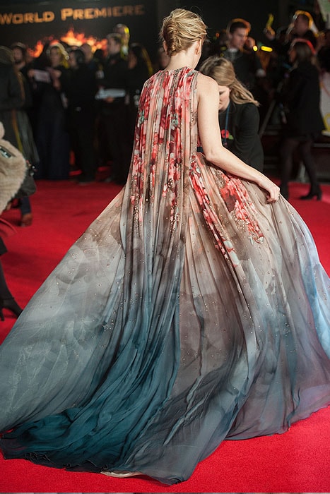 Elizabeth Banks at the world premiere of The Hunger Games: Mockingjay — Part 1 held at the Odeon Leicester Square in London, England, on November 10, 2014