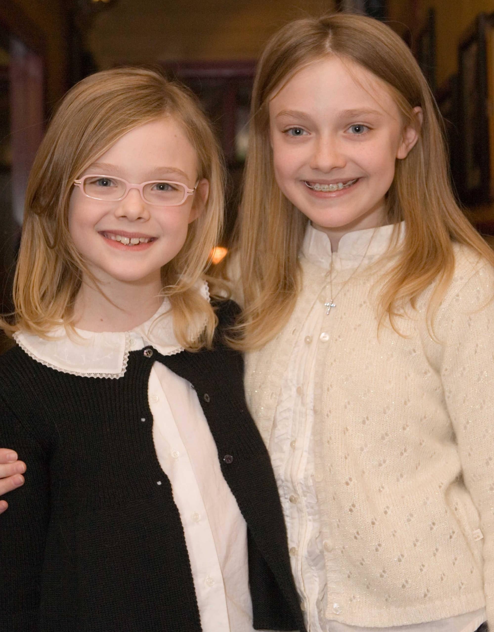 Sisters Elle and Dakota Fanning at the premiere of Hounddog at the 2007 Sundance Film Festival