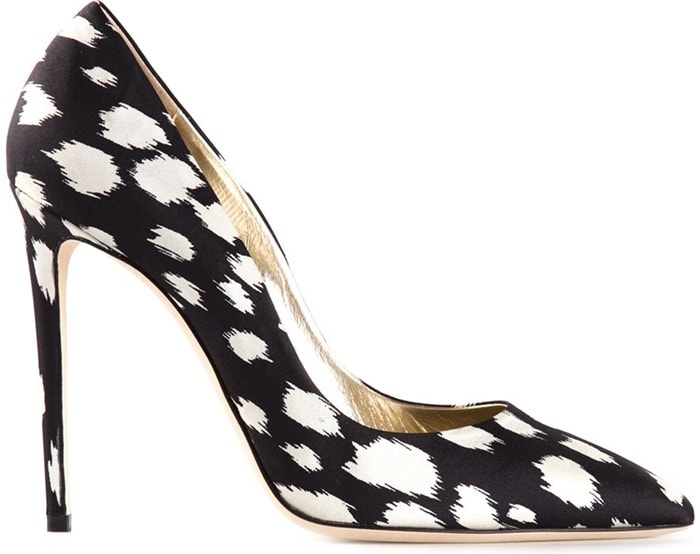 Fausto Puglisi Black Printed Pumps