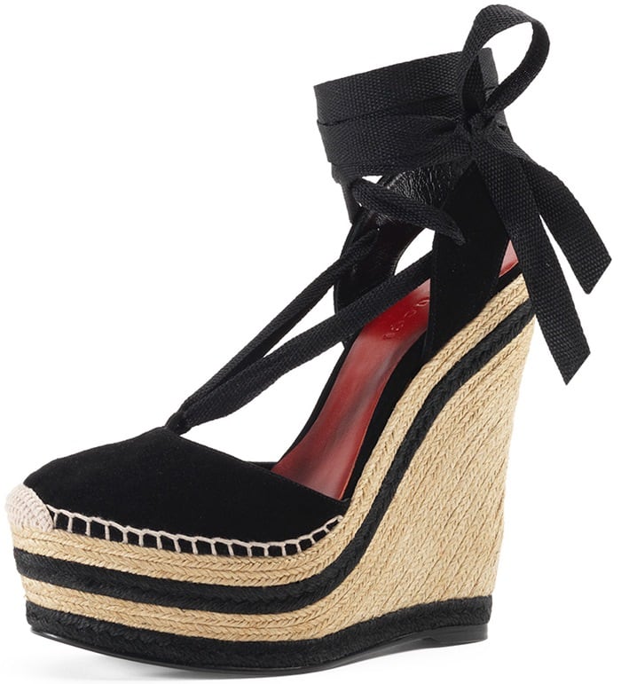 Gucci Alexis Lace-Up Espadrille Wedge