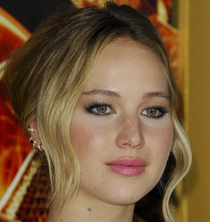 Jennifer Lawrence accessorized with jewelry by Vita Fede and Anita Ko