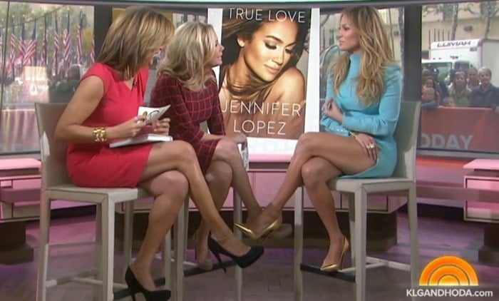 Jennifer Lopez giving an interview on the Today show