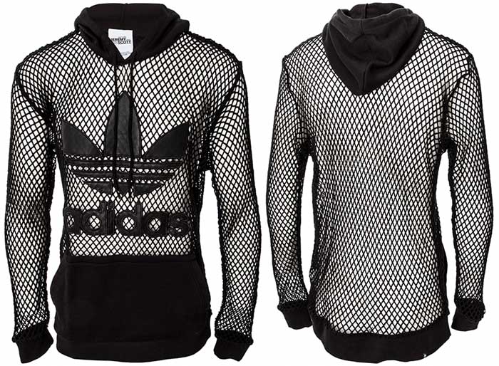 Jeremy Scott for Adidas Netted Leather Logo Hoodie