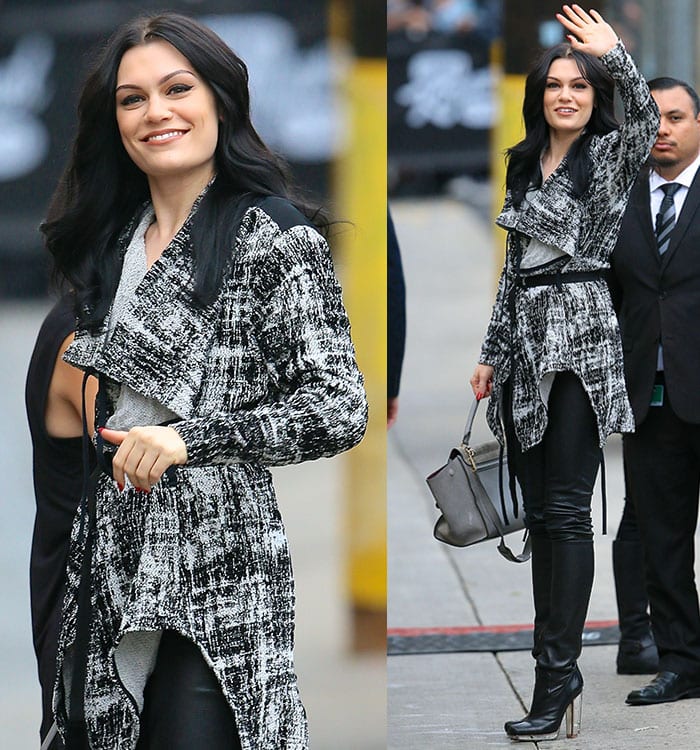 Jessie J outside the Jimmy Kimmel Live! studio in Los Angeles on November 20, 2014