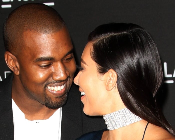 Kim Kardashian and Kanye West looked at each other with love in their eyes