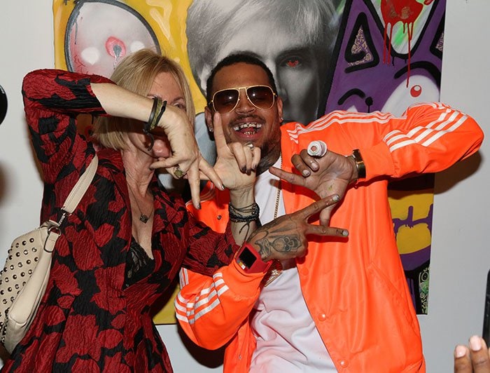 Chris Brown at the Andy Goes Street show at Bruce Lurie Gallery in Los Angeles on November 15, 2014 - posted on Instagram on November 16, 2014