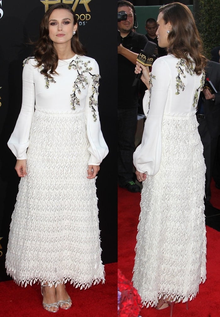 Keira Knightley in a stunning dress from the Giambattista Valli Spring 2015 collection