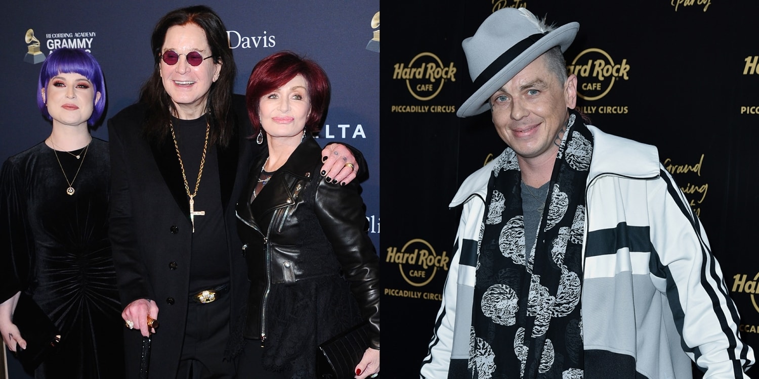 Grammy Award-winning heavy metal band Slipknot's turntablist Sid Wilson and Kelly Osbourne with her parents Ozzy Osbourne and Sharon Osbourne