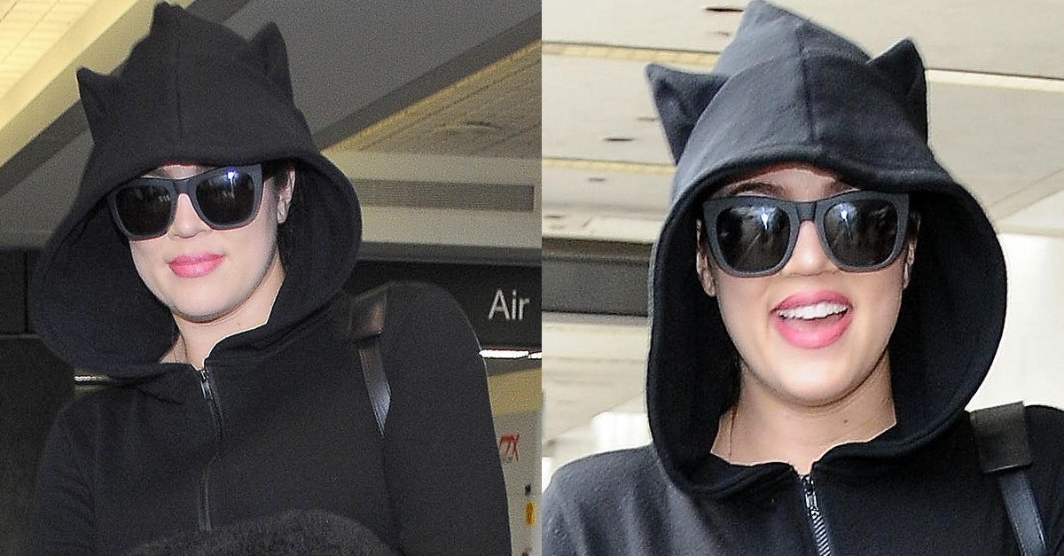 Khloé Kardashian Rocks Black Cat Jumpsuit With Feline Ears