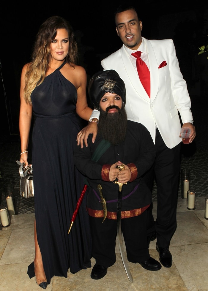 Khloé Kardashian and French Montana at his birthday celebration