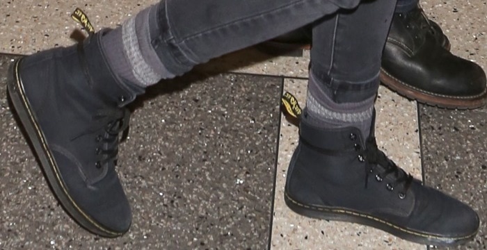 Kristen Stewart rocking black boots