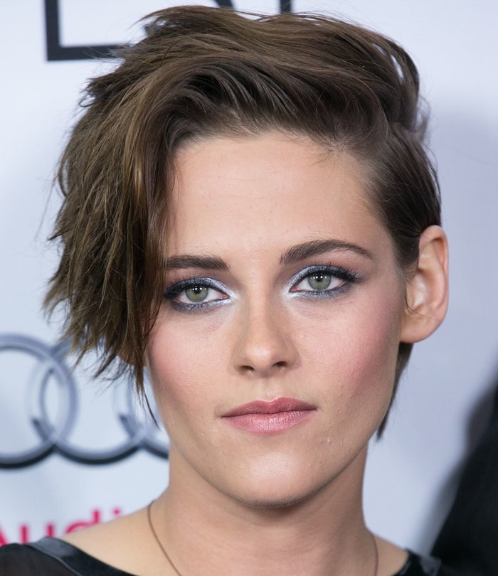 Kristen Stewart's dramatic silver eyeshadow