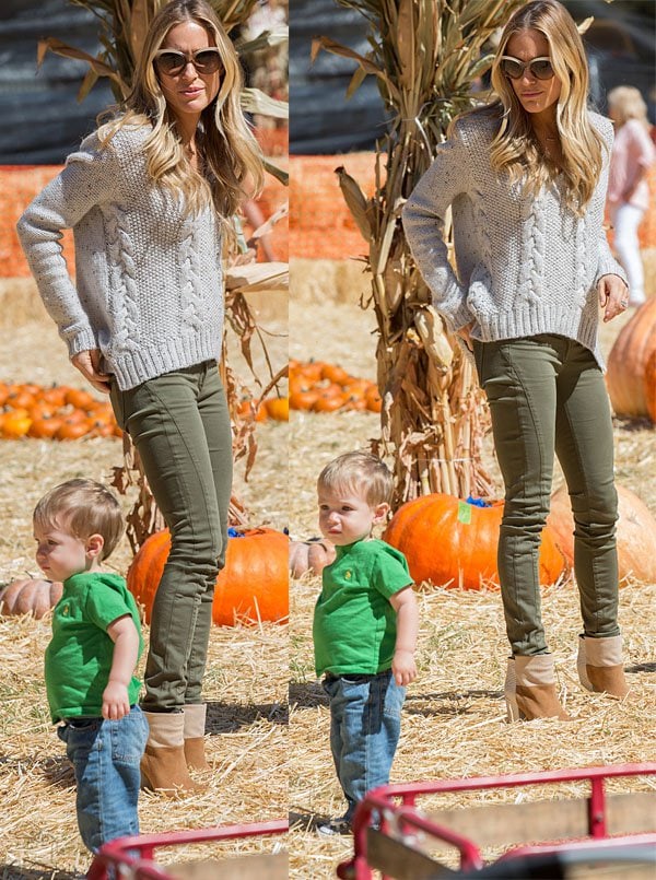 Kristin Cavallari takes her adorable son Camden to Mr. Bones Pumpkin Patch in Los Angeles on October 6, 2013