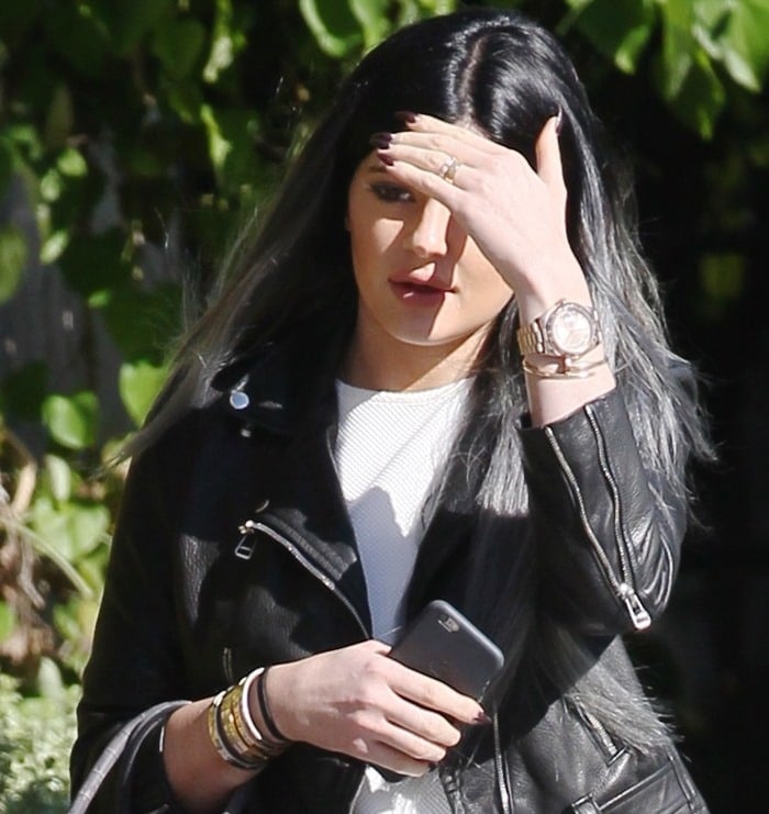 Kylie Jenner leaving Andy LeCompte hair salon in Los Angeles on November 3, 2014