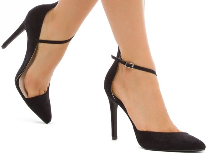 "Monavi" Sculptural Pointy-Toe Pumps