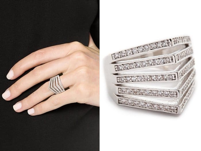 Noir Jewelry Crystal Encrusted Ring