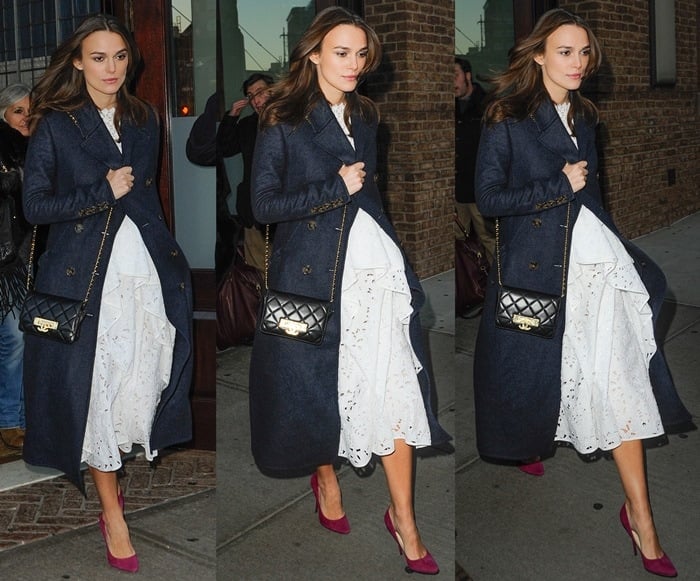Keira Knightley stuns in Erdem: a fusion of crochet elegance and layered sophistication