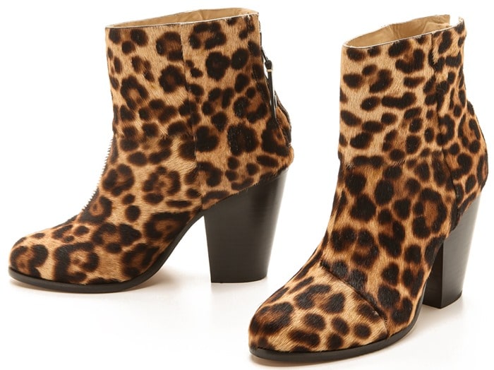 Rag & Bone Brown Classic Newbury Booties - Leopard