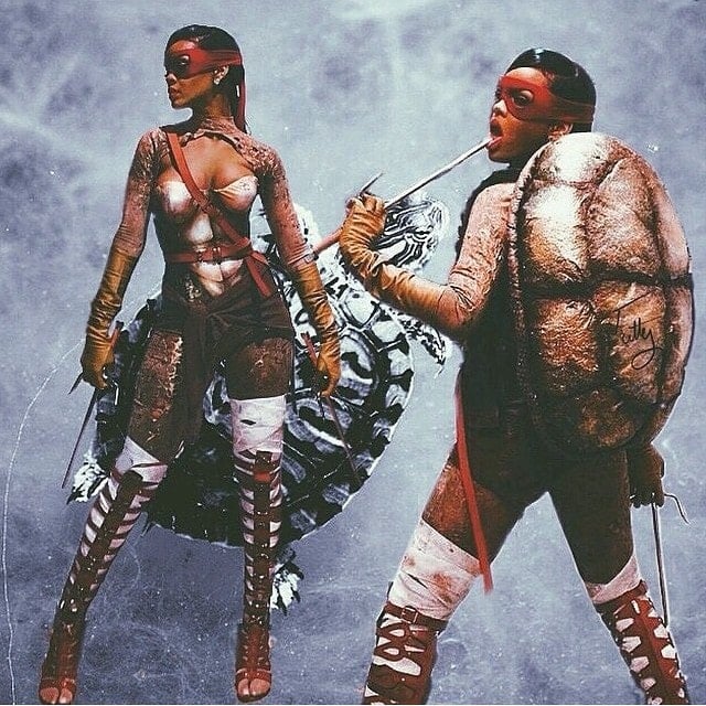 Rihanna's Instagram picture of her Ninja Turtles Halloween costume - posted on November 3, 2014