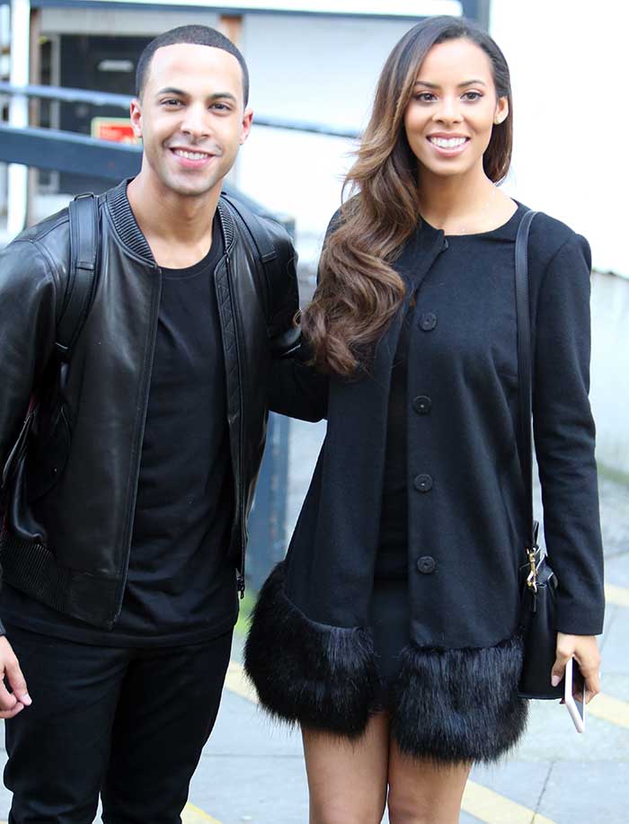 Rochelle Humes and Marvin Humes outside the ITV Studios