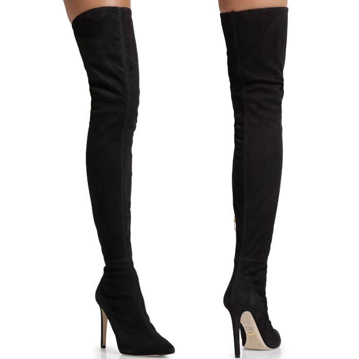 Sergio Rossi "Matrix" Suede Over-the-Knee Boots