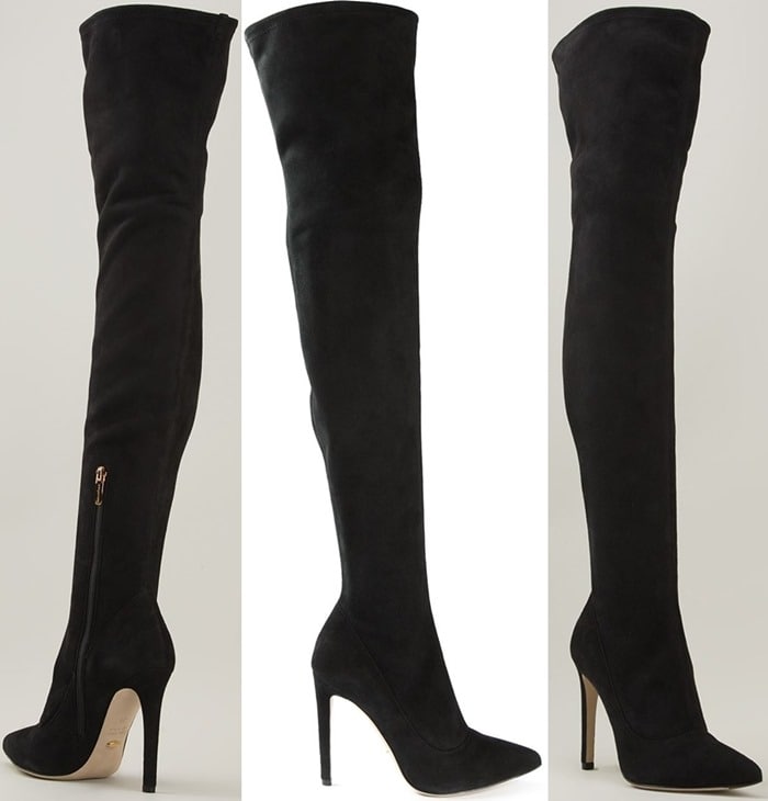 Sergio Rossi Slim-Fit Thigh-High Boots