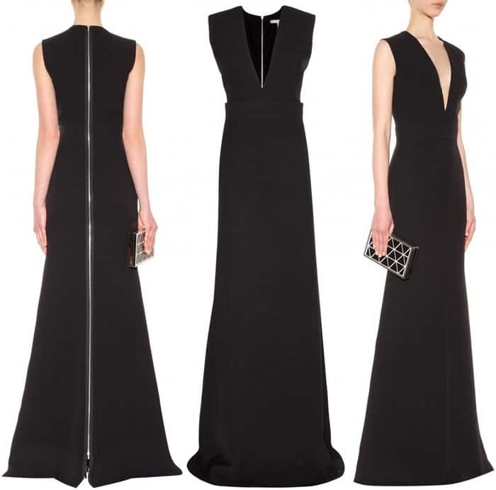 Victoria Beckham Silk and Wool-Blend Gown