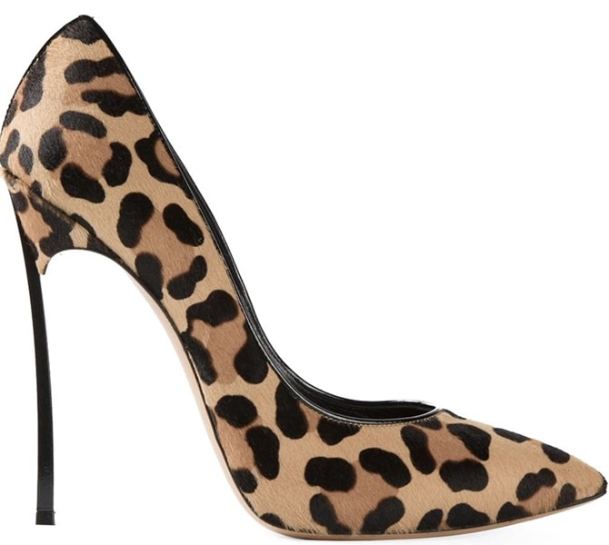 Casadei Blade-Heel Pumps in Leopard Calf Hair