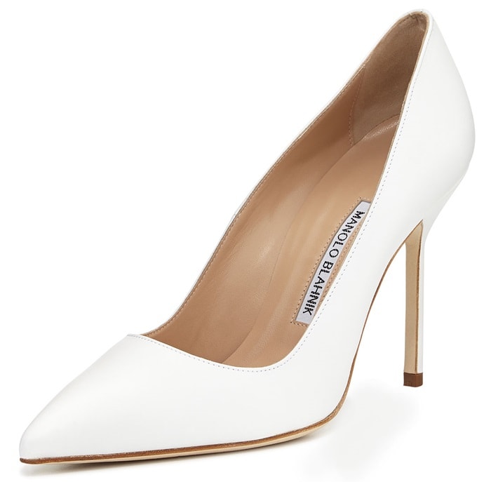 Manolo Blahnik "BB" Pumps in White