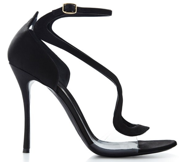 Nicholas Kirkwood Double-Strap Satin-and-PVC Sandals