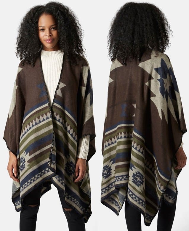 Topshop Geo Print Poncho