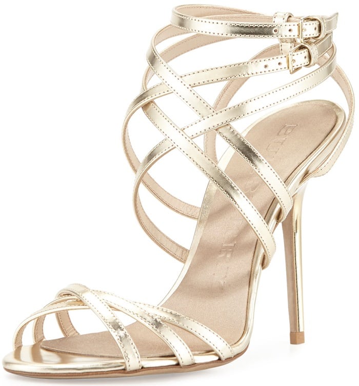 Burberry Strappy Metallic Sandal