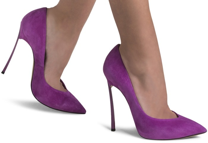 Casadei Blade in Dark Pink Suede