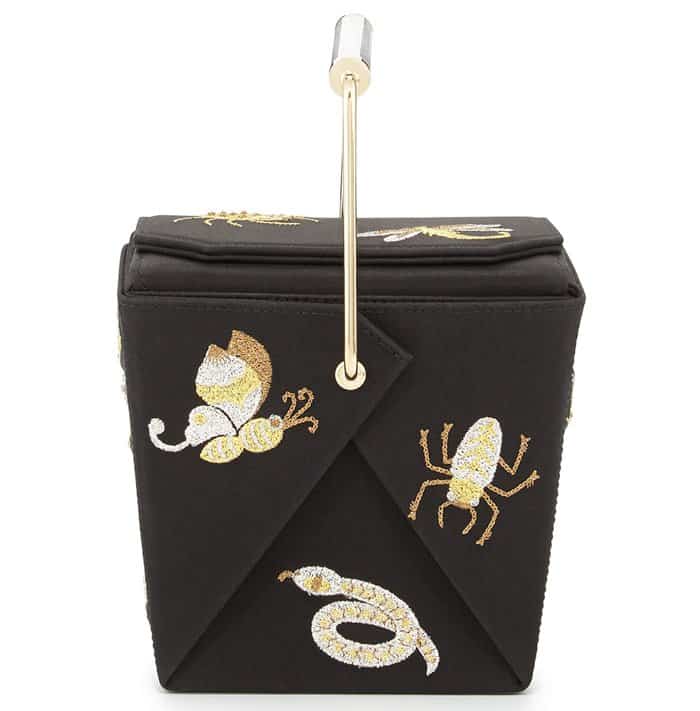 Charlotte Olympia "Take Me Away" Box Clutch in Black