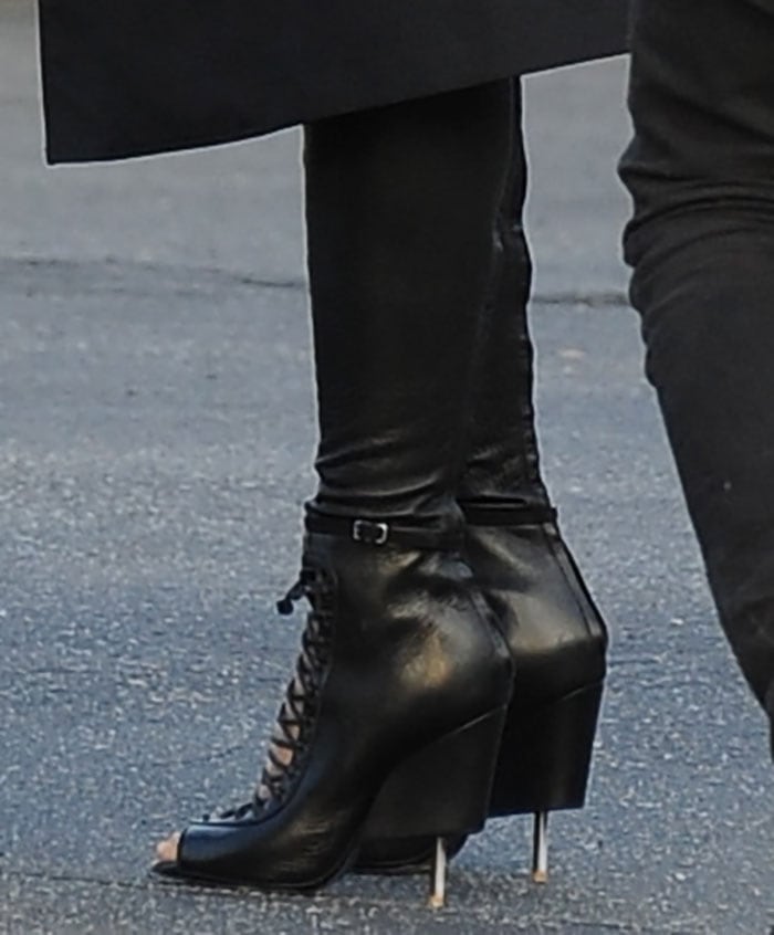 Ciara in Givenchy thigh-high lace-up boots for a Vogue photoshoot