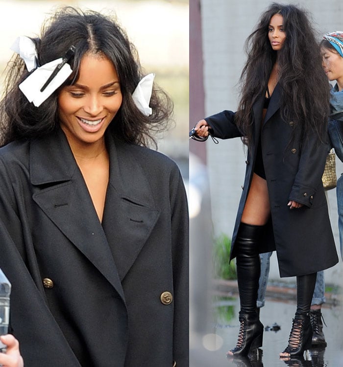 Ciara Gets Fierce In Bondage Inspired Two Piece And Thigh High Boots For Vogue