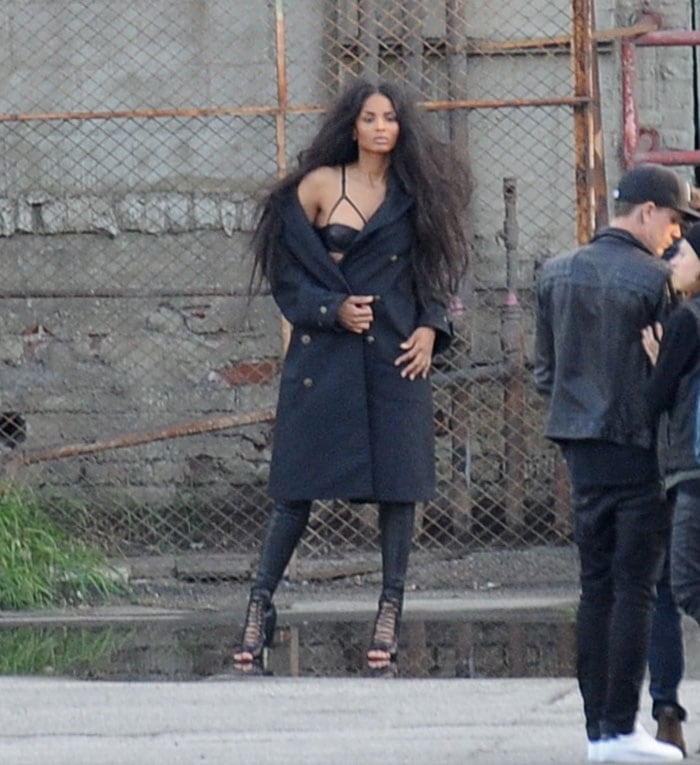 Ciara wore her hair in a big backcombed style