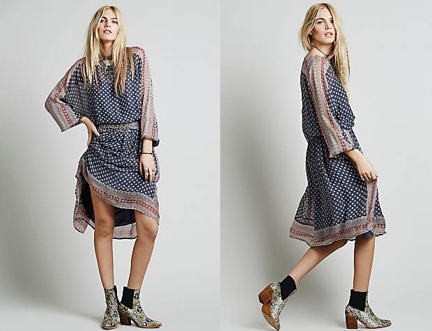 Free People Erin Printed Midi