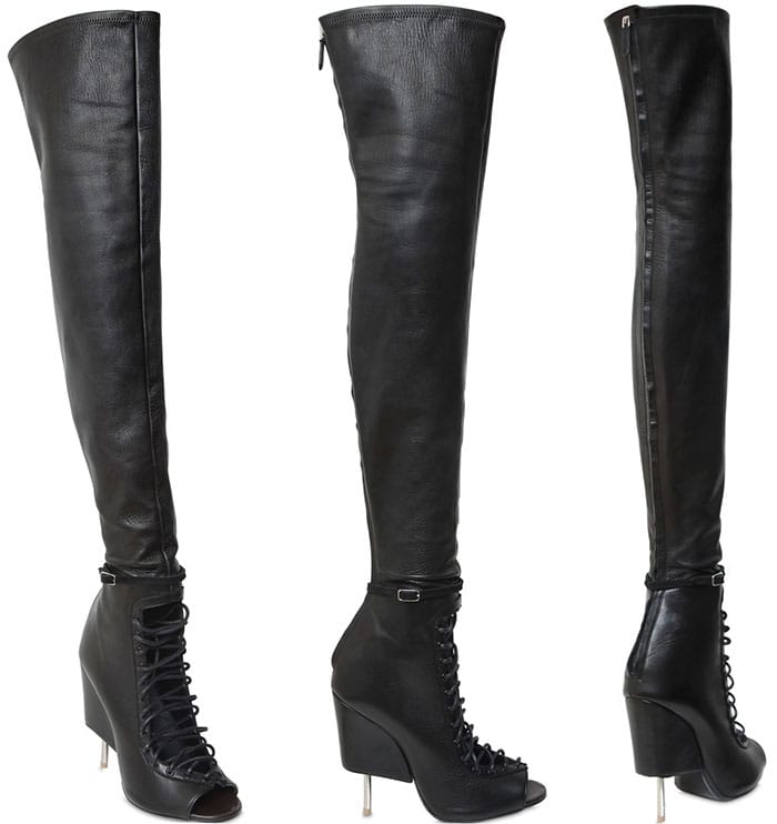 Givenchy "Nunka" Thigh-High Boots in Black Leather