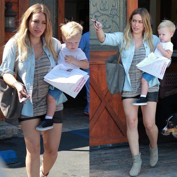 Hilary Duff flaunted her legs in classic Newbury booties from Rag & Bone