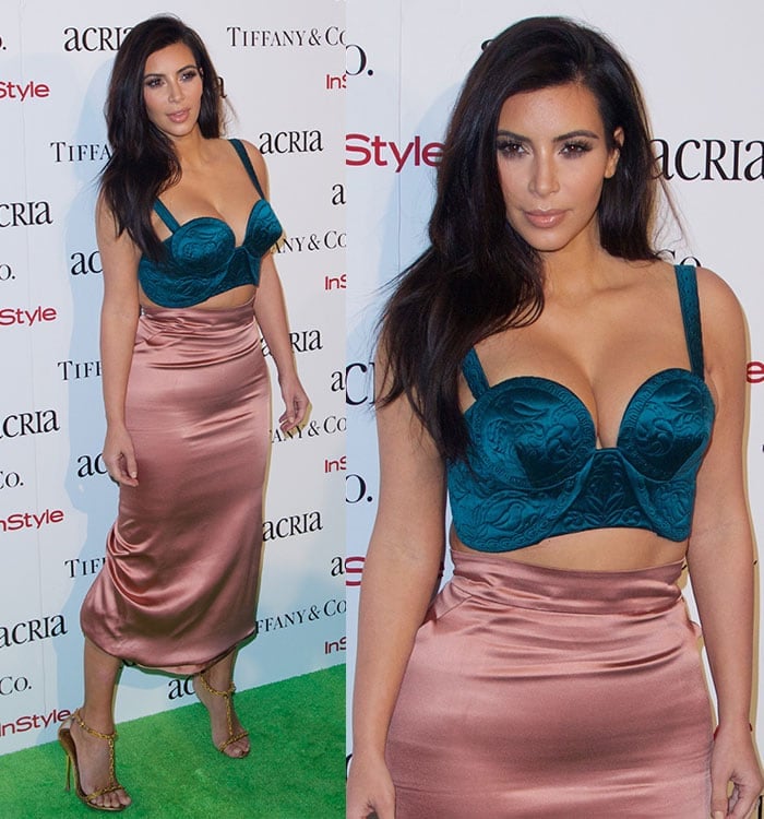 Kim Kardashian's voluminous raven locks that fell beautifully over her shoulders