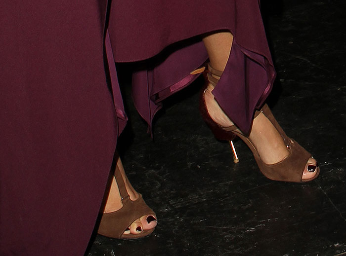 Kim Kardashian's feet in Givenchy sandals