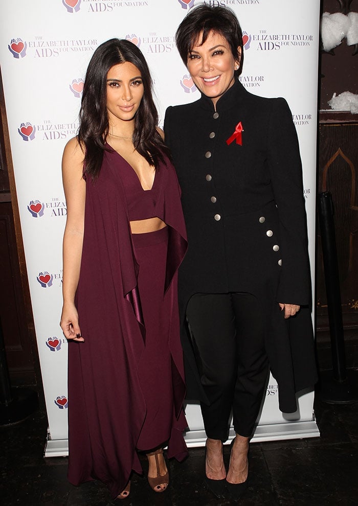 Kim Kardashian and Kris Jenner pose for photos