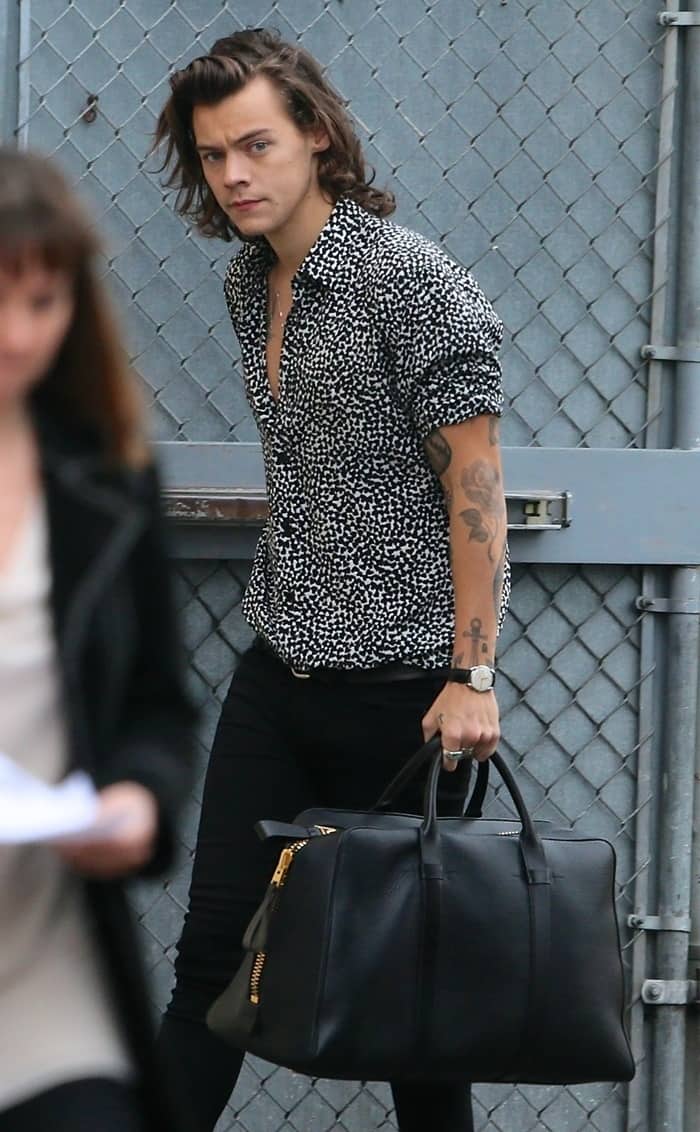 Harry Styles spotted outside ABC Studios for Jimmy Kimmel Live! in Los Angeles on November 20, 2014