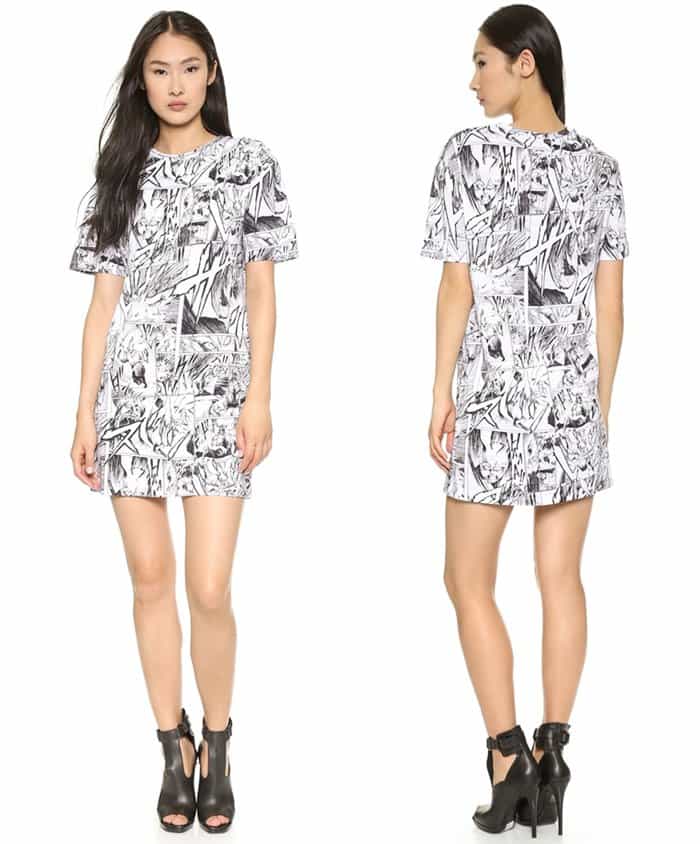 McQ- Alexander McQueen Manga Print Tee Dress